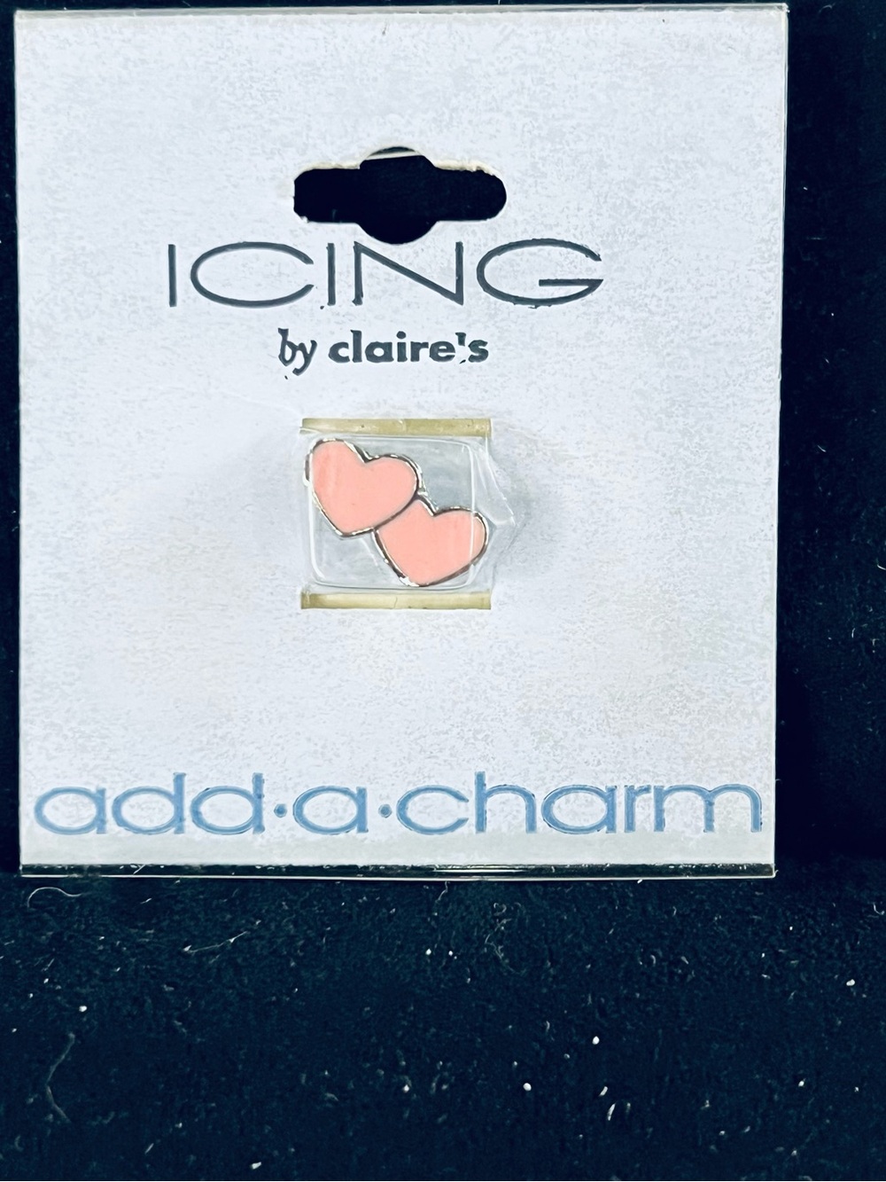 Claire's Pink Double Heart Add-A-Charm